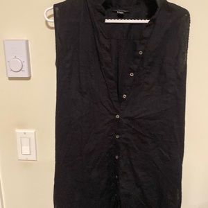 Cotton and linen sleeveless dress/tunic